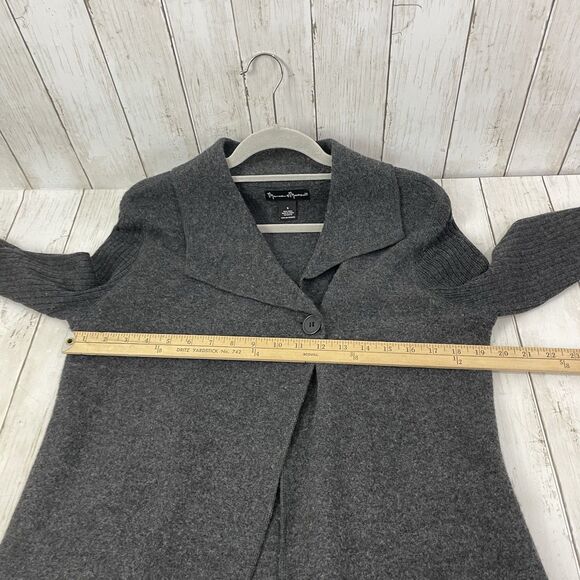 Mercer & Madison 100% Wool Cardigan Sweater Women’s S Single Button Dk G… - Picture 7 of 8